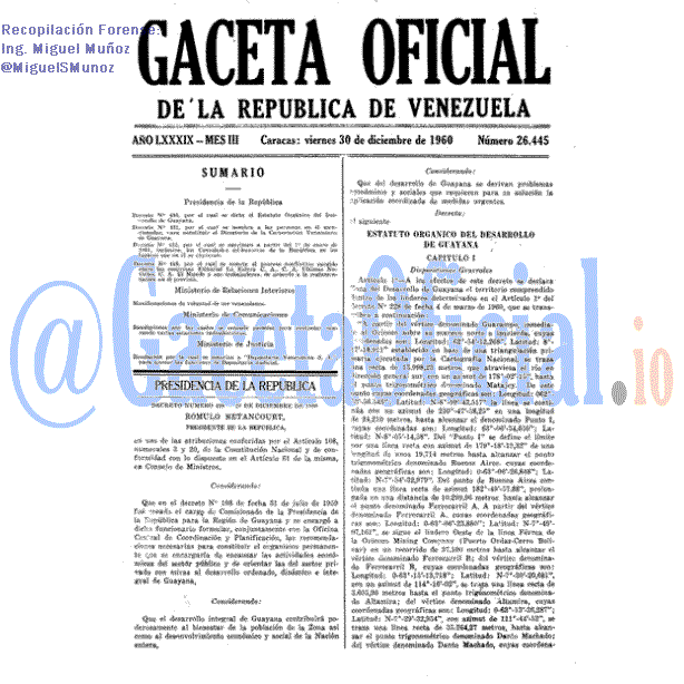 Gaceta Oficial 26445 del 30 Diciembre 1960