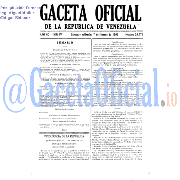 Gaceta Oficial 26772 del 7 Febrero 1962