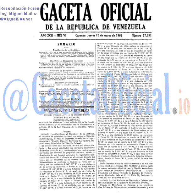 Gaceta Oficial 27391 del 12 Marzo 1964