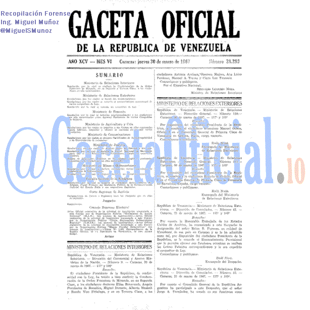 Gaceta Oficial 28293 del 30 Marzo 1967
