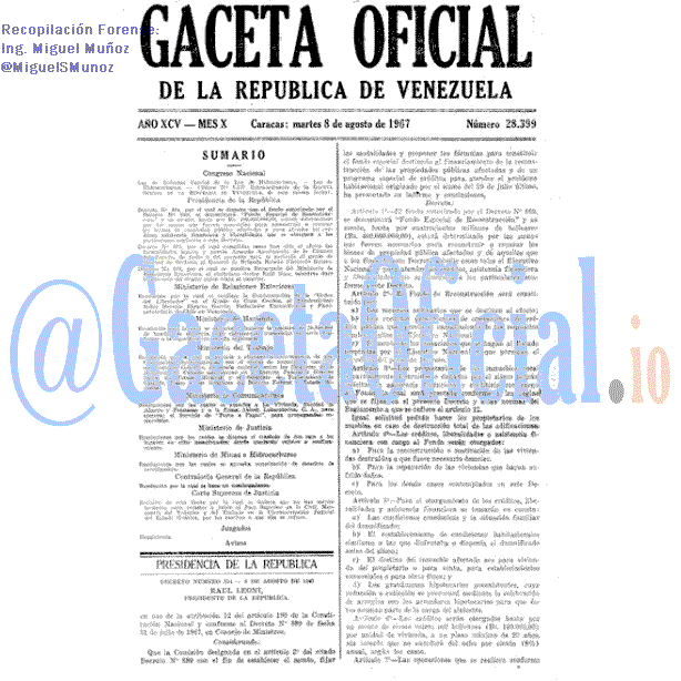 Gaceta Oficial 28399 del 8 Agosto 1967