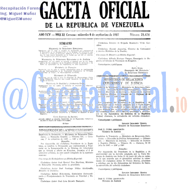 Gaceta Oficial 28424 del 6 Septiembre 1967