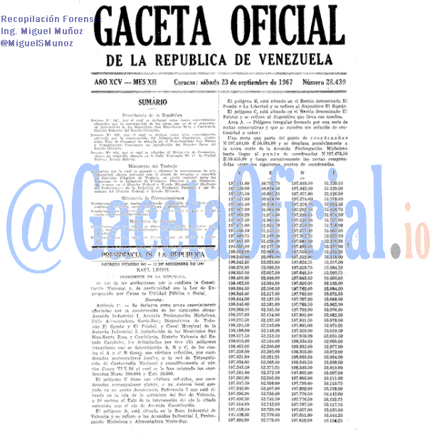 Gaceta Oficial 28439 del 23 Septiembre 1967