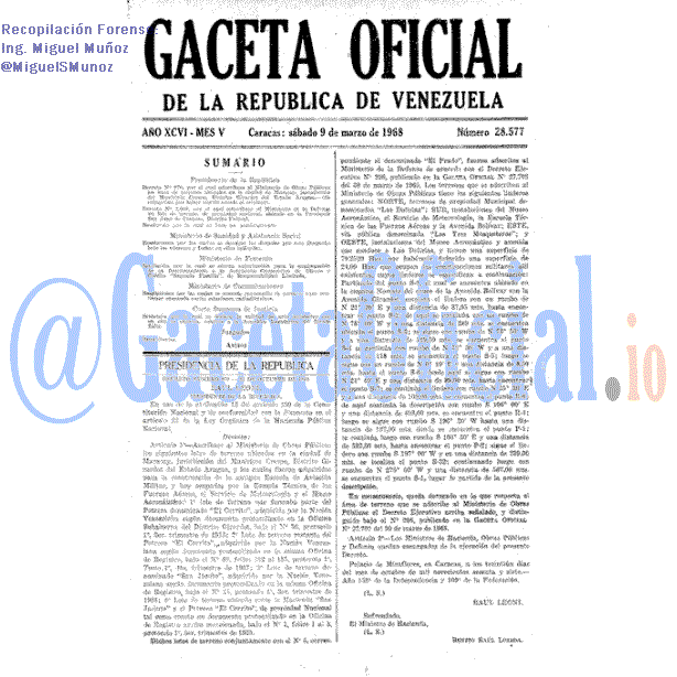 Gaceta Oficial 28577 del 9 Marzo 1968