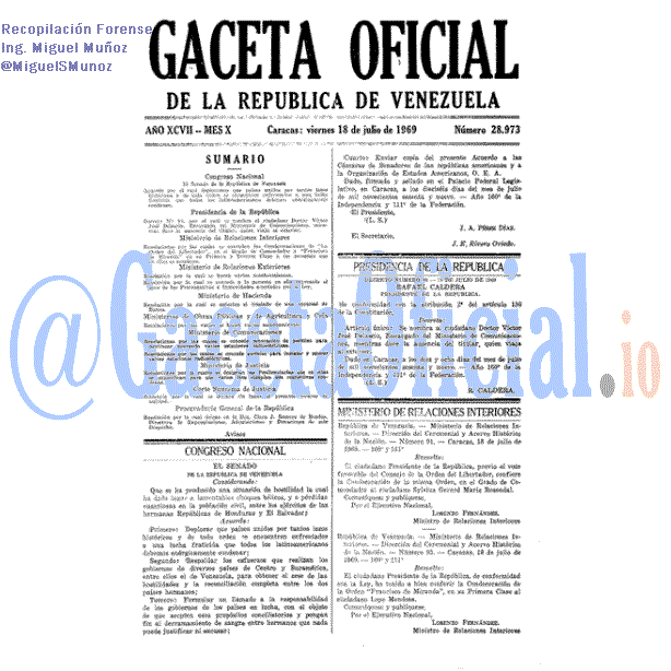 Gaceta Oficial 28973 del 18 Julio 1969