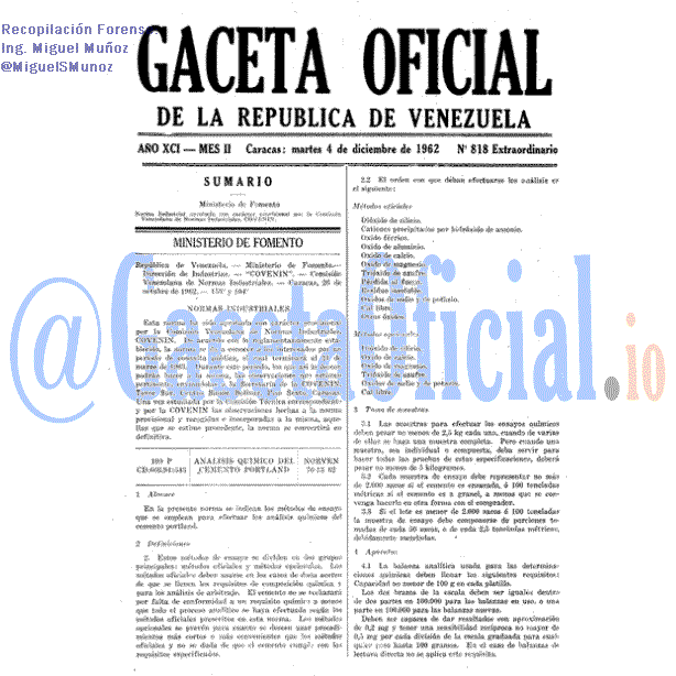 Gaceta Oficial 818 del 4 Diciembre 1962