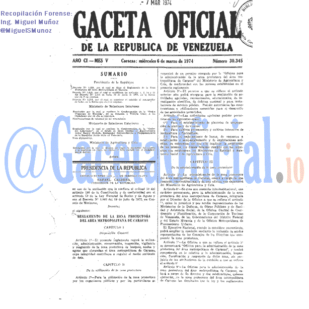 Gaceta Oficial 30345 del 6 Marzo 1974