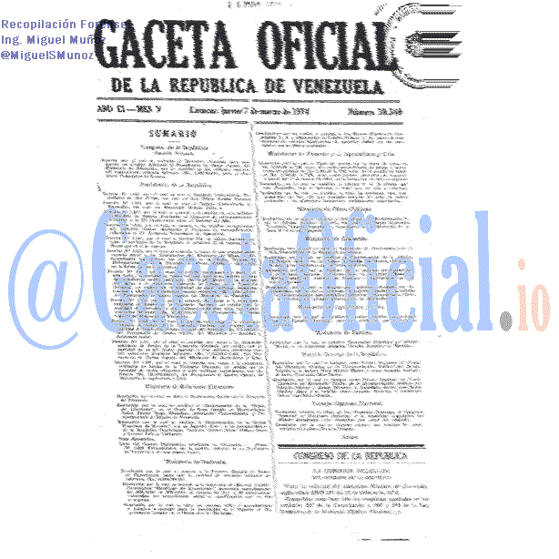 Gaceta Oficial 30346 del 7 Marzo 1974
