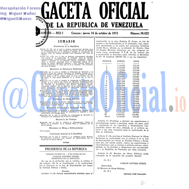 Gaceta Oficial 30822 del 16 Octubre 1975