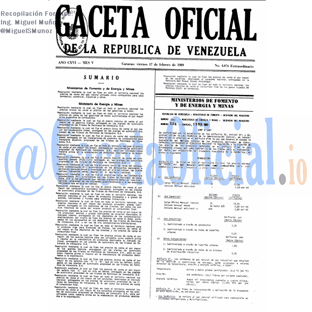 Gaceta Oficial 4076 del 17 Febrero 1989
