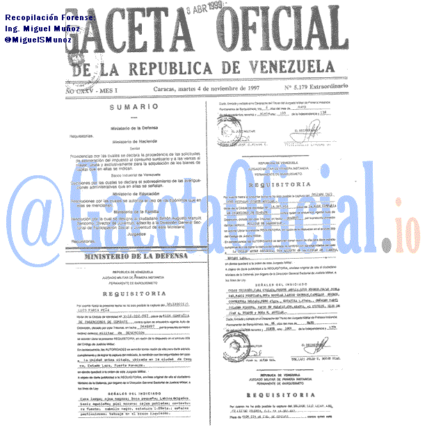 Gaceta Oficial 5179 del 4 Noviembre 1997