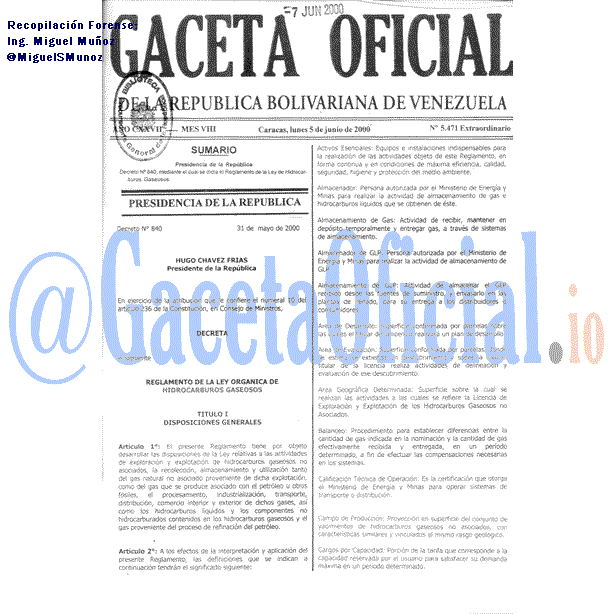 Gaceta Oficial 5471 del 5 Junio 2000