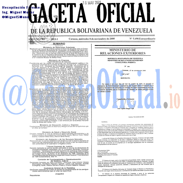 Gaceta Oficial 5498 del 8 Noviembre 2000