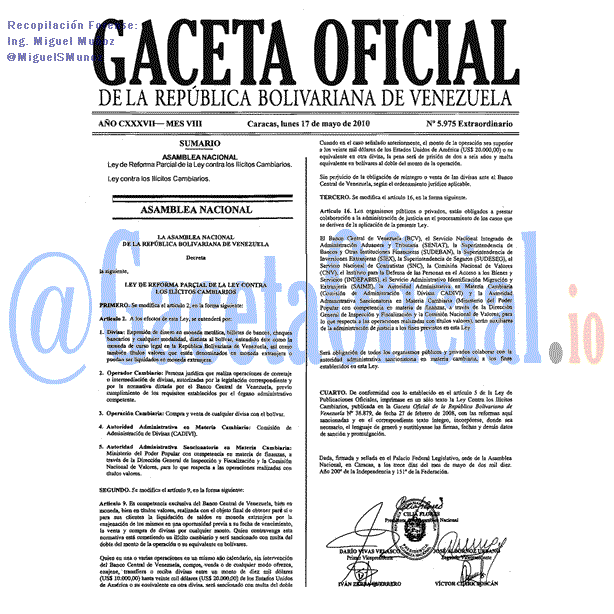 Gaceta Oficial 5975 del 17 Mayo 2010
