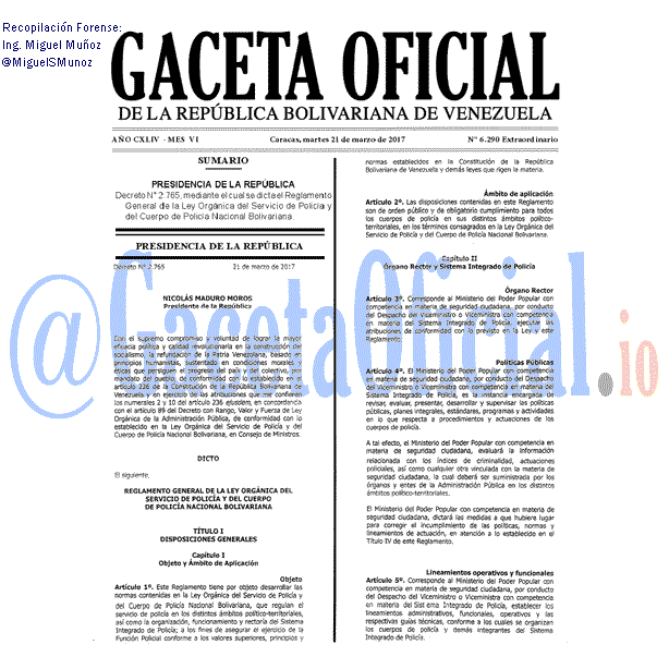 Gaceta Oficial 6290 del 21 marzo 2017 Gaceta Oficial 6290 del 21 marzo 2017