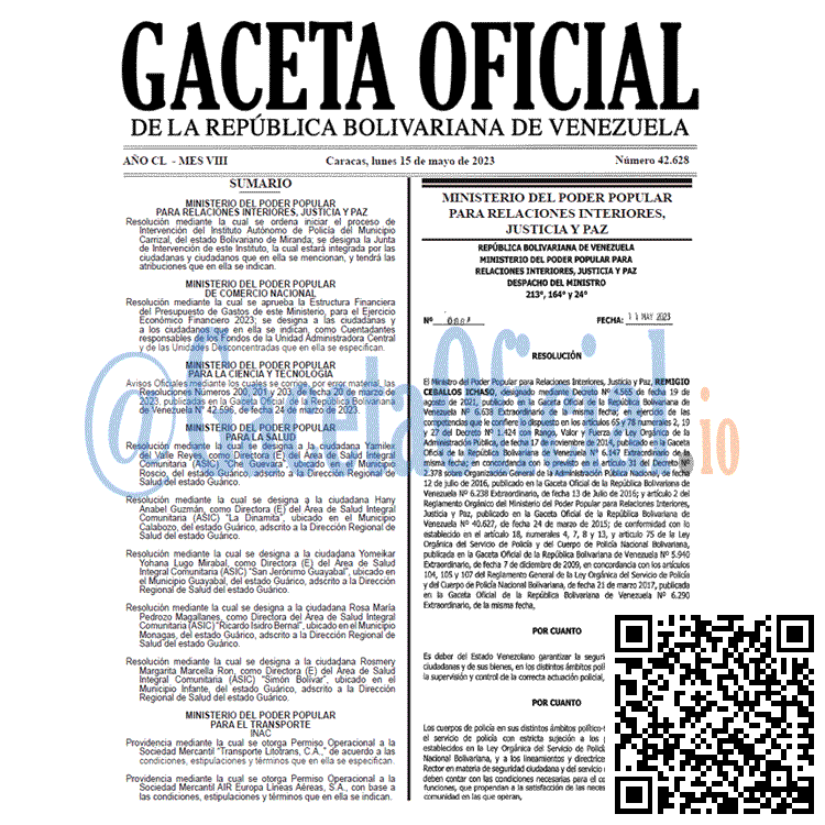 Venezuela Gaceta Oficial 42628 del 15 mayo 2023 Gaceta Oficial, Gaceta 42628, Gaceta 42628 HD, Gaceta #42628, Gaceta Oficial Venezuela #42628