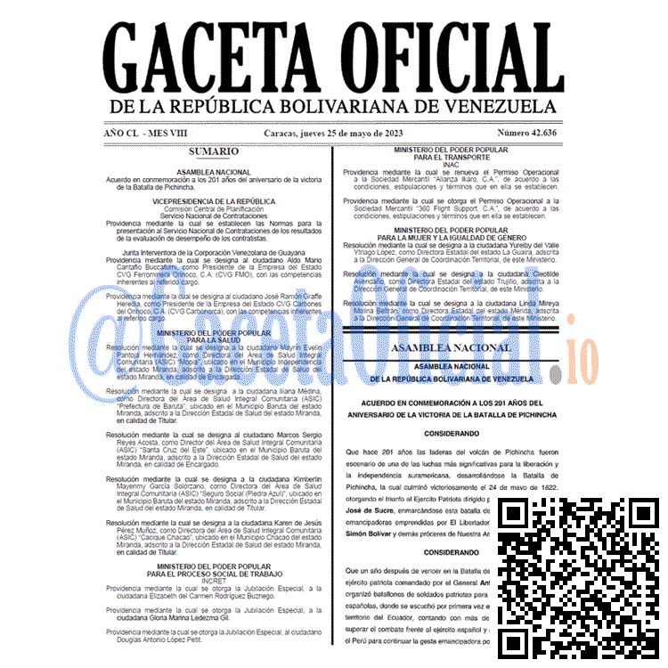 Venezuela Gaceta Oficial 42636 del 25 mayo 2023 Gaceta Oficial, Gaceta 42636, Gaceta 42636 HD, Gaceta #42636, Gaceta Oficial Venezuela #42636