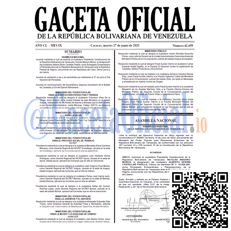 Gaceta Oficial, Gaceta 42659, Gaceta 42659 HD, Gaceta #42659, Gaceta Oficial Venezuela #42659