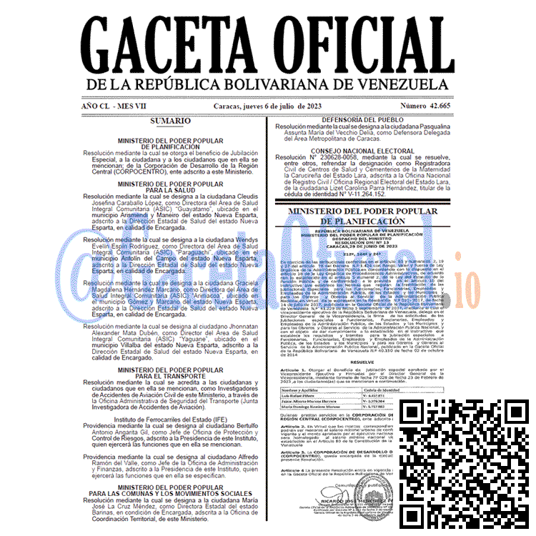 Gaceta Oficial, Gaceta 42665, Gaceta 42665 HD, Gaceta #42665, Gaceta Oficial Venezuela #42665