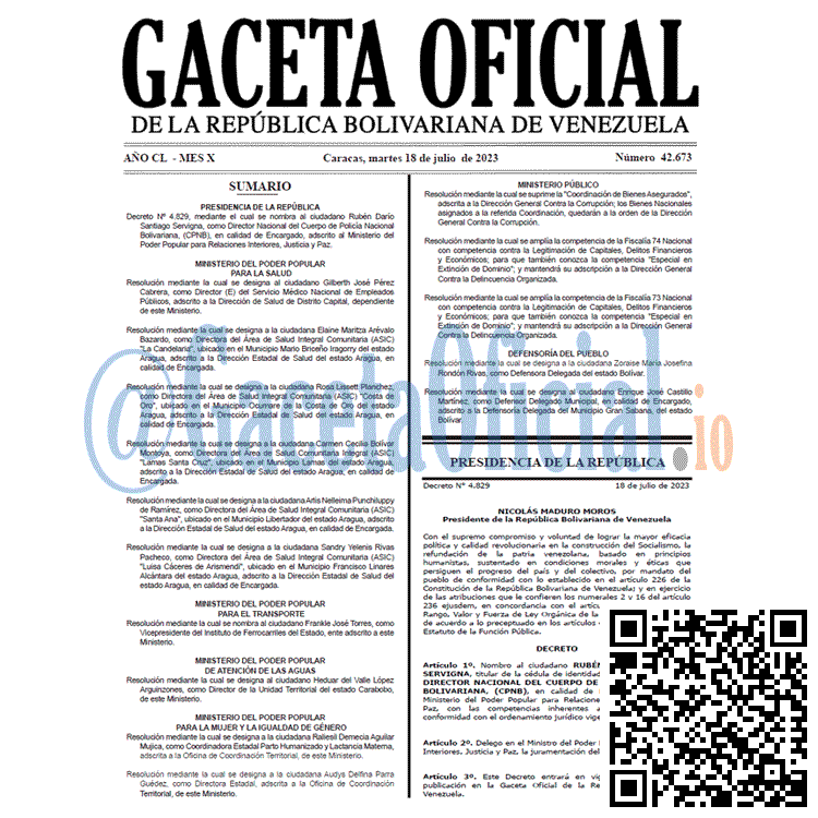 Gaceta Oficial, Gaceta 42673, Gaceta 42673 HD, Gaceta #42673, Gaceta Oficial Venezuela #42673