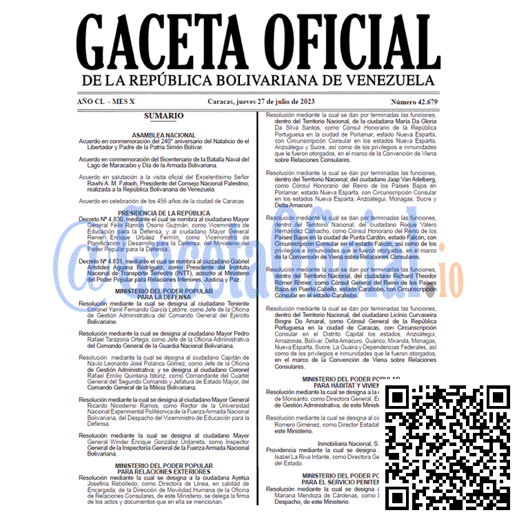 Gaceta Oficial, Gaceta 42679, Gaceta 42679 HD, Gaceta #42679, Gaceta Oficial Venezuela #42679