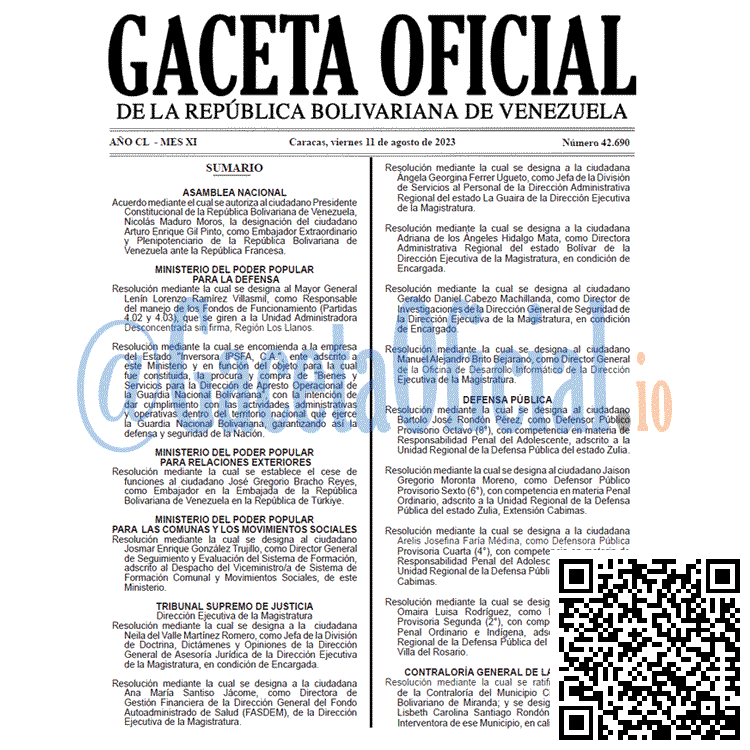 Gaceta Oficial, Gaceta 42690, Gaceta 42690 HD, Gaceta #42690, Gaceta Oficial Venezuela #42690