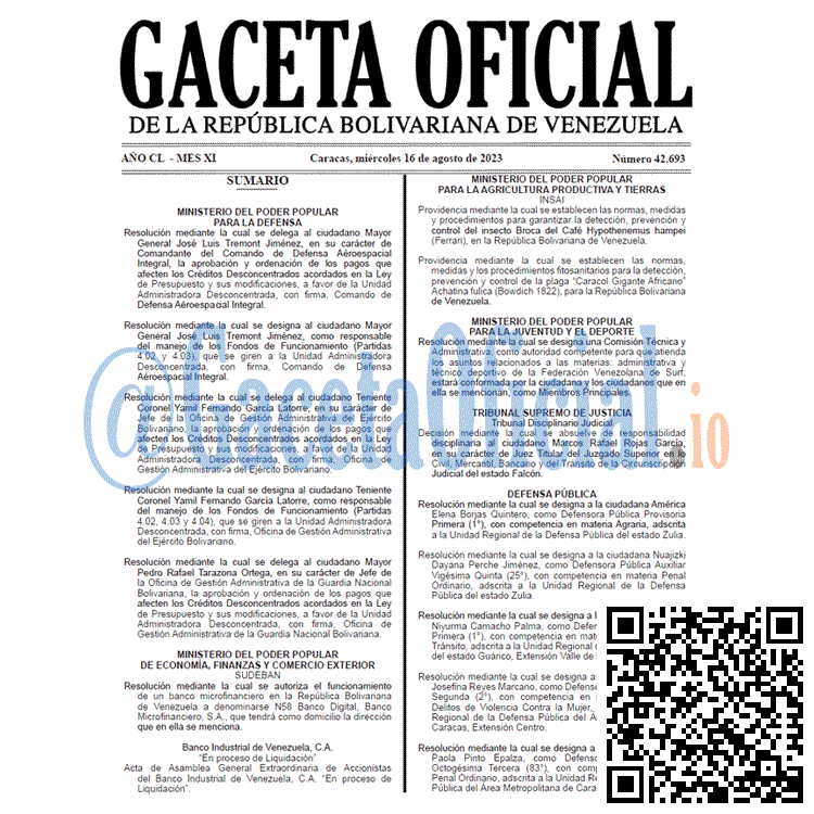 Gaceta Oficial, Gaceta 42693, Gaceta 42693 HD, Gaceta #42693, Gaceta Oficial Venezuela #42693
