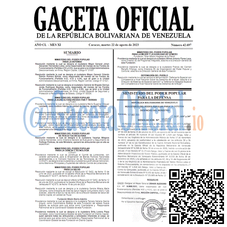 Venezuela Gaceta Oficial 42697 del 22 agosto 2023 Gaceta Oficial, Gaceta 42697, Gaceta 42697 HD, Gaceta #42697, Gaceta Oficial Venezuela #42697