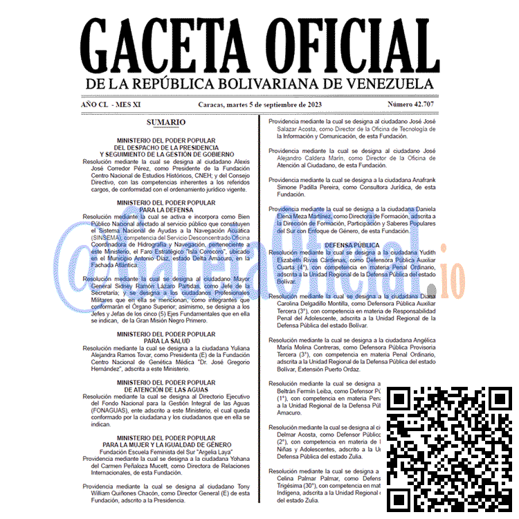 Gaceta Oficial, Gaceta 42707, Gaceta 42707 HD, Gaceta #42707, Gaceta Oficial Venezuela #42707