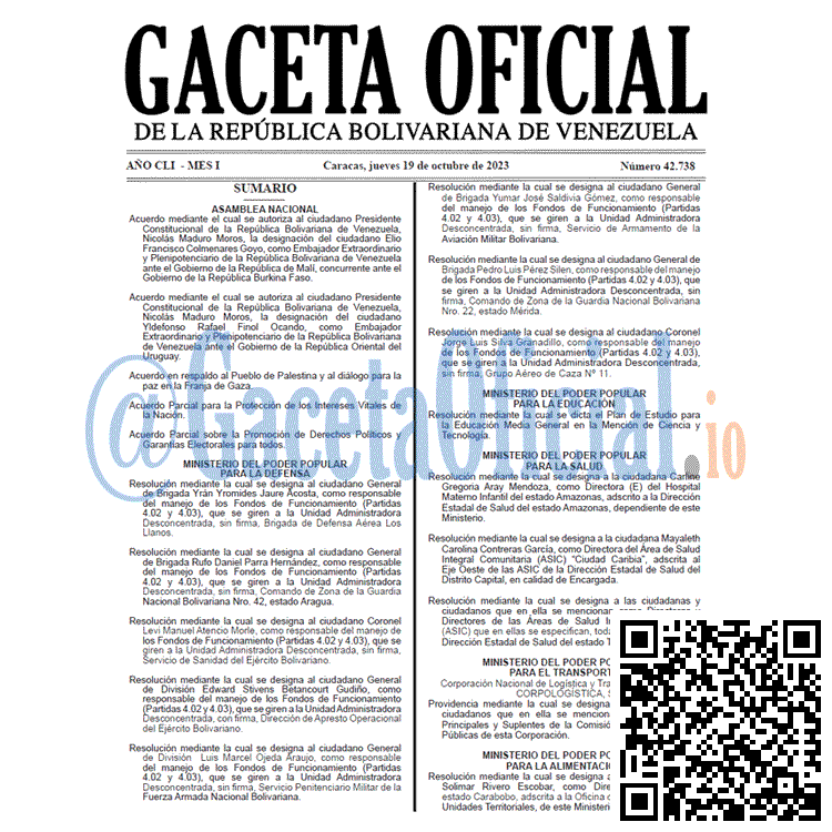 Gaceta Oficial, Gaceta 42738, Gaceta 42738 HD, Gaceta #42738, Gaceta Oficial Venezuela #42738