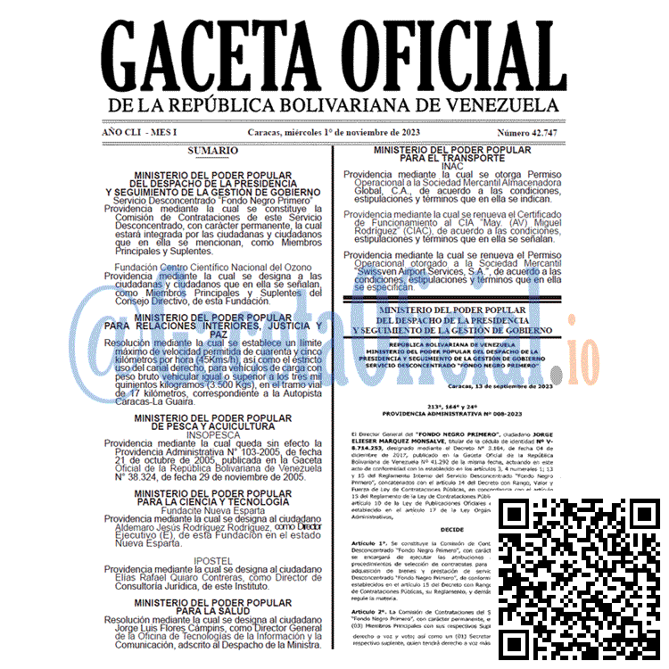Gaceta Oficial, Gaceta 42747, Gaceta 42747 HD, Gaceta #42747, Gaceta Oficial Venezuela #42747