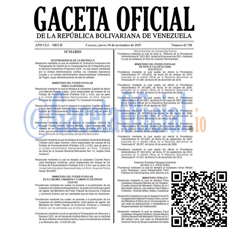 Gaceta Oficial, Gaceta 42768, Gaceta 42768 HD, Gaceta #42768, Gaceta Oficial Venezuela #42768