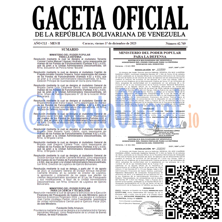 Gaceta Oficial, Gaceta 42769, Gaceta 42769 HD, Gaceta #42769, Gaceta Oficial Venezuela #42769
