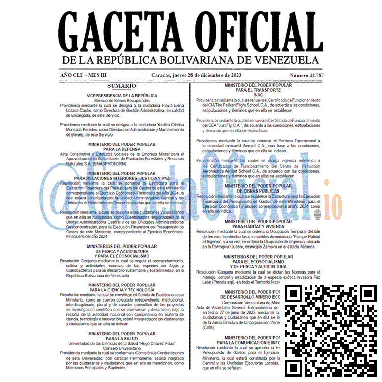 Gaceta Oficial, Gaceta 42787, Gaceta 42787 HD, Gaceta #42787, Gaceta Oficial Venezuela #42787