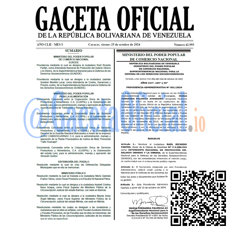 Gaceta Oficial, Gaceta 42993, Gaceta 42993 HD, Gaceta #42993, Gaceta Oficial Venezuela #42993