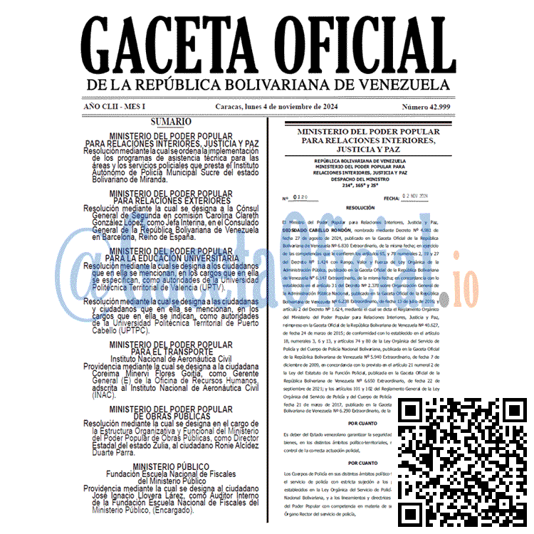 Gaceta Oficial, Gaceta 42999, Gaceta 42999 HD, Gaceta #42999, Gaceta Oficial Venezuela #42999