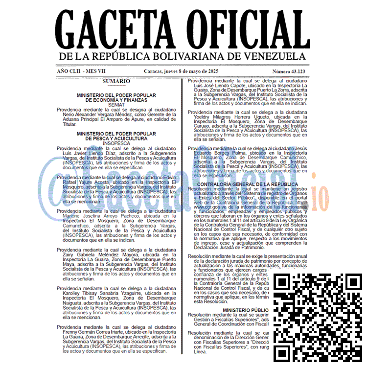 Venezuela Gaceta Oficial 43123 del 8 mayo 2025 Gaceta Oficial, Gaceta 43123, Gaceta 43123 HD, Gaceta #43123, Gaceta Oficial Venezuela #43123