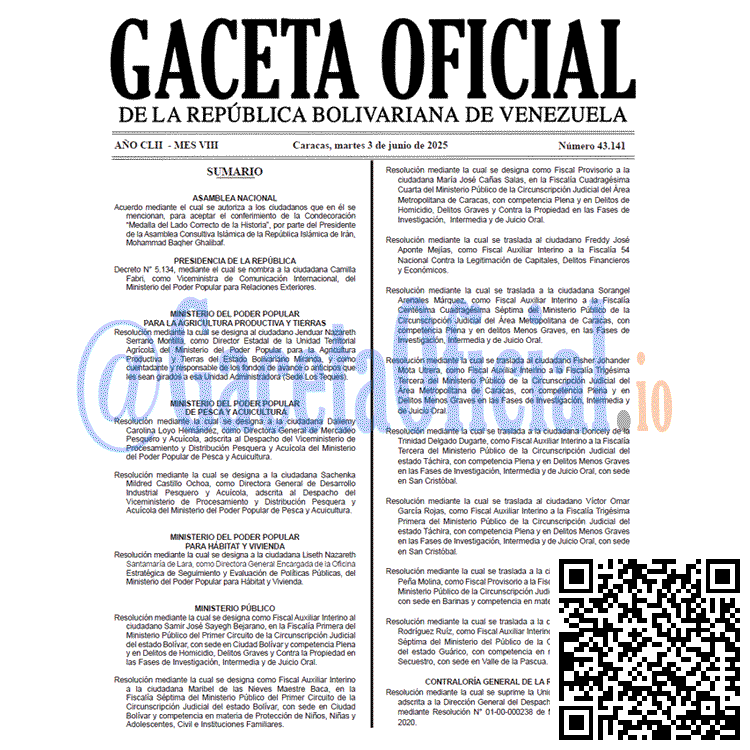 Gaceta Oficial, Gaceta 43141, Gaceta 43141 HD, Gaceta #43141, Gaceta Oficial Venezuela #43141