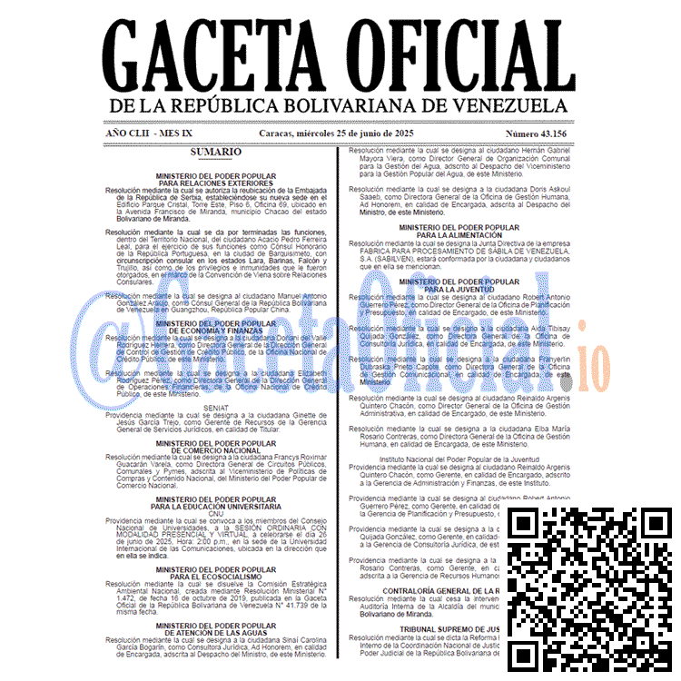 Gaceta Oficial, Gaceta 43156, Gaceta 43156 HD, Gaceta #43156, Gaceta Oficial Venezuela #43156
