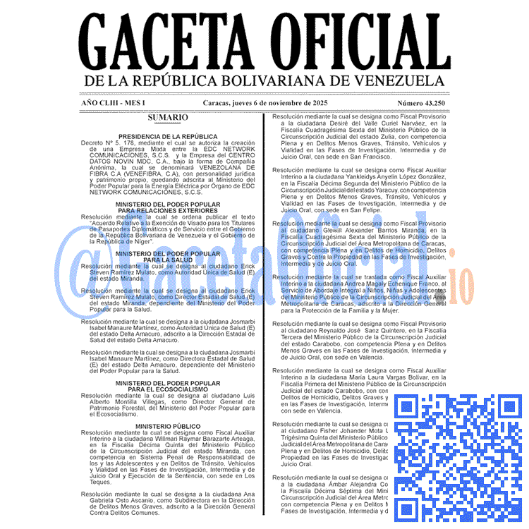 Gaceta Oficial, Gaceta 43250, Gaceta 43250 HD, Gaceta #43250, Gaceta Oficial Venezuela #43250