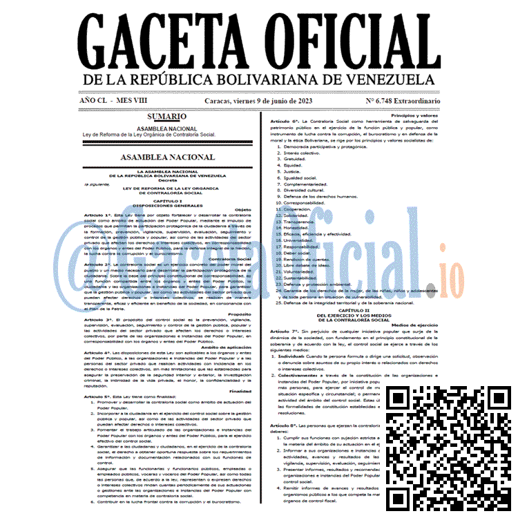 Gaceta Oficial, Gaceta 6748, Gaceta 6748 HD, Gaceta #6748, Gaceta Oficial Venezuela #6748