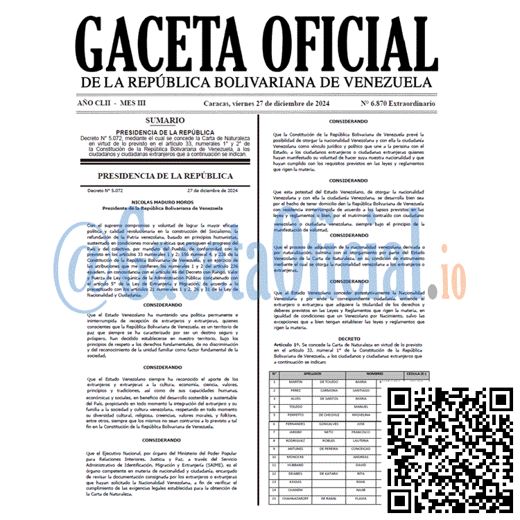 Gaceta Oficial, Gaceta 6870, Gaceta 6870 HD, Gaceta #6870, Gaceta Oficial Venezuela #6870