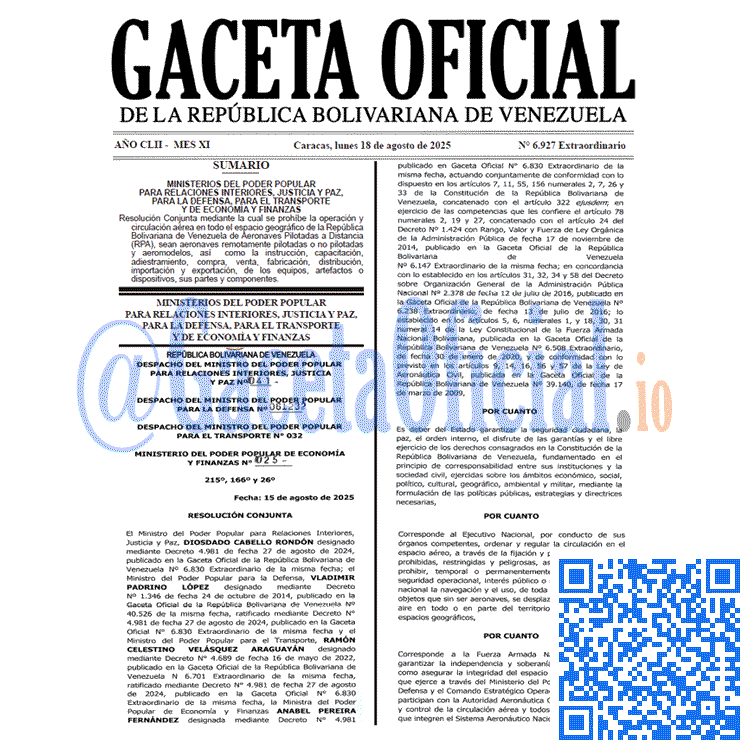 Gaceta Oficial, Gaceta 6927, Gaceta 6927 HD, Gaceta #6927, Gaceta Oficial Venezuela #6927