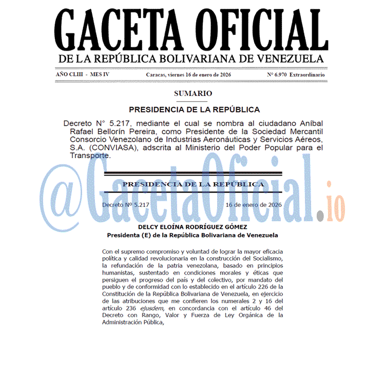 Venezuela Gaceta Oficial 6970 del 16 enero 2026 Gaceta Oficial, Gaceta 6970, Gaceta 6970 HD, Gaceta #6970, Gaceta Oficial Venezuela #6970