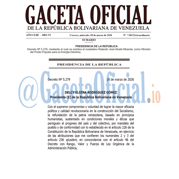 Gaceta Oficial, Gaceta 7001, Gaceta 7001 HD, Gaceta #7001, Gaceta Oficial Venezuela #7001