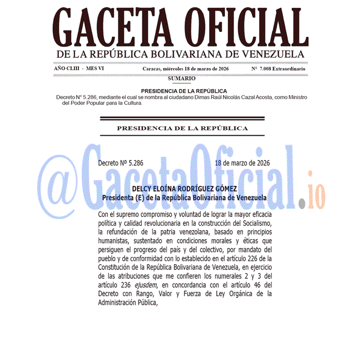 Venezuela Gaceta Oficial 7008 del 18 marzo 2026 Gaceta Oficial, Gaceta 7008, Gaceta 7008 HD, Gaceta #7008, Gaceta Oficial Venezuela #7008