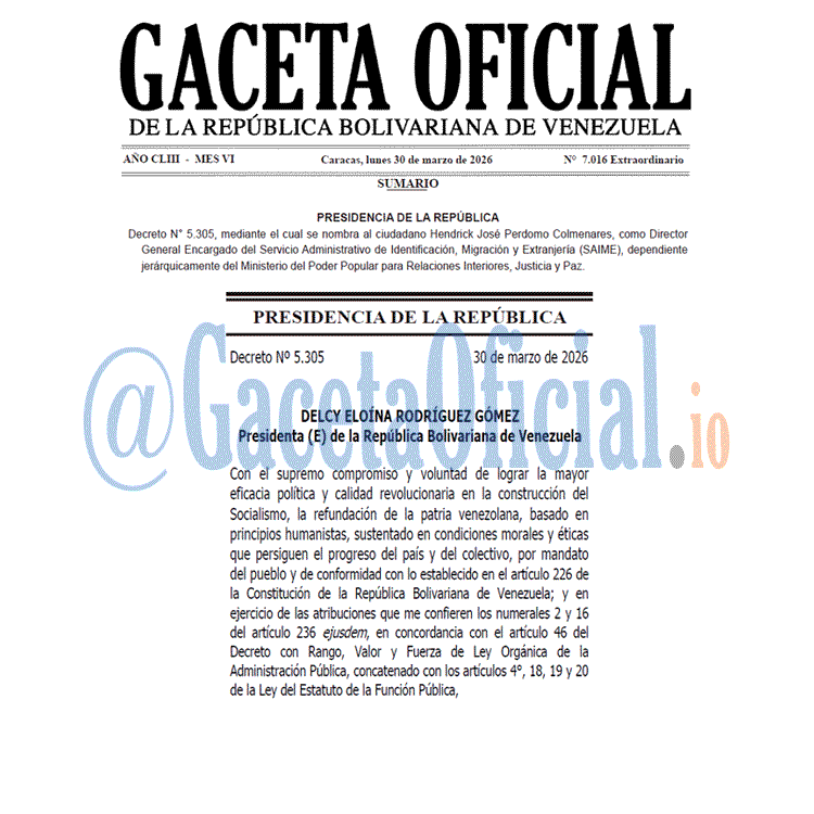Venezuela Gaceta Oficial 7016 del 20 marzo 2026 Gaceta Oficial, Gaceta 7016, Gaceta 7016 HD, Gaceta #7016, Gaceta Oficial Venezuela #7016