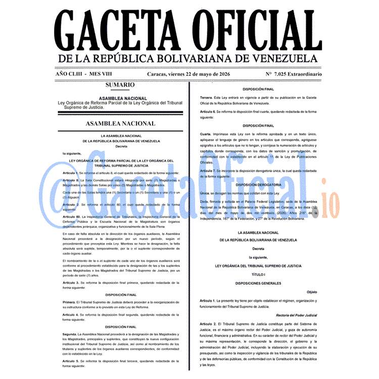 Gaceta Oficial, Gaceta 7025, Gaceta 7025 HD, Gaceta #7025, Gaceta Oficial Venezuela #7025