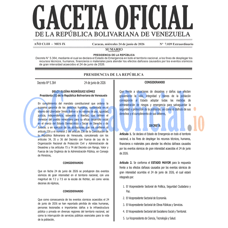 Gaceta Oficial, Gaceta 7039, Gaceta 7039 HD, Gaceta #7039, Gaceta Oficial Venezuela #7039