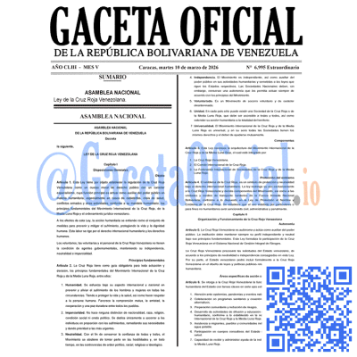 Gaceta Oficial Venezuela #6995 martes 10 marzo 2026